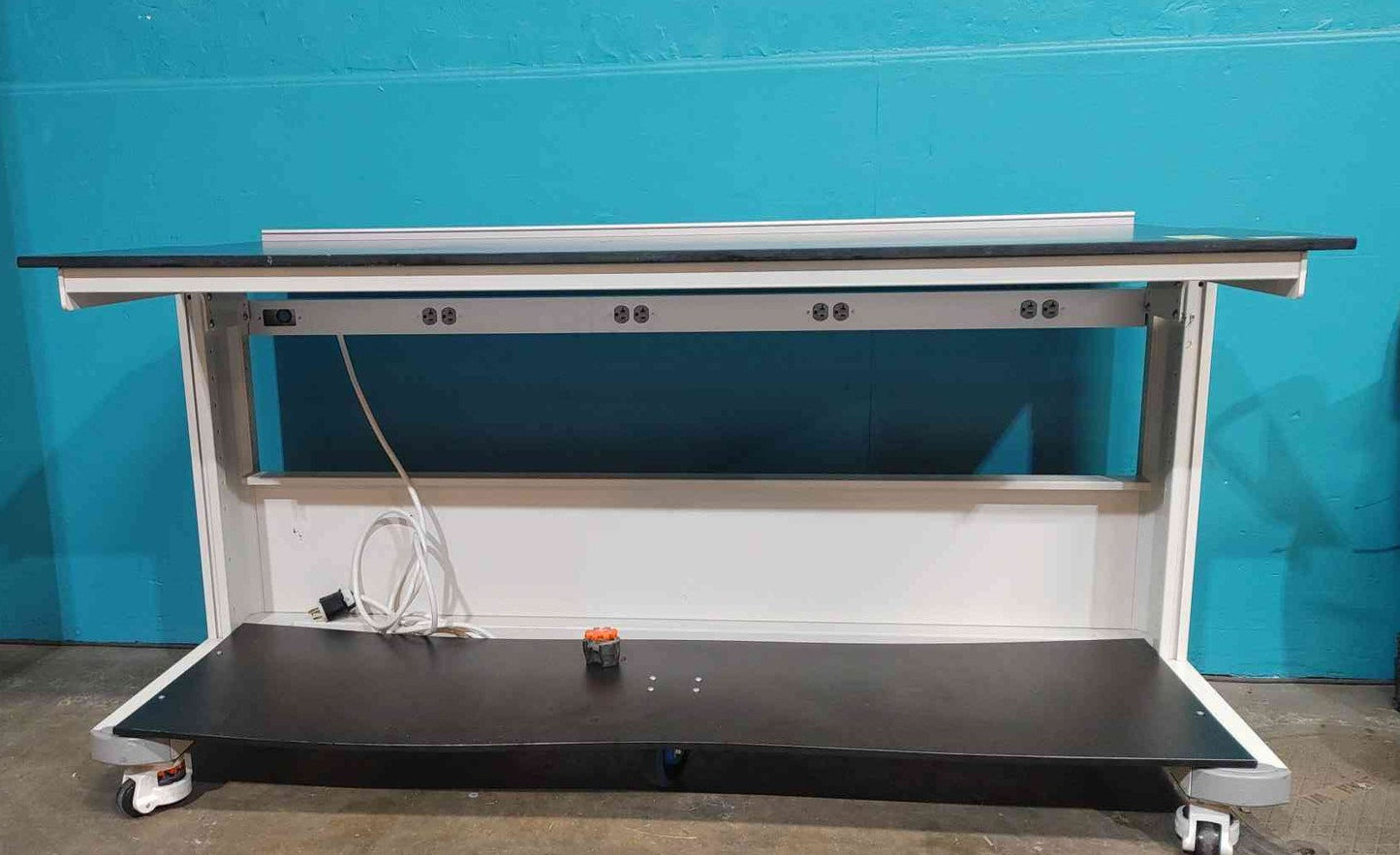 5' Rolling Lab Desk/Table W/ Black Counter top (Sku:115166)