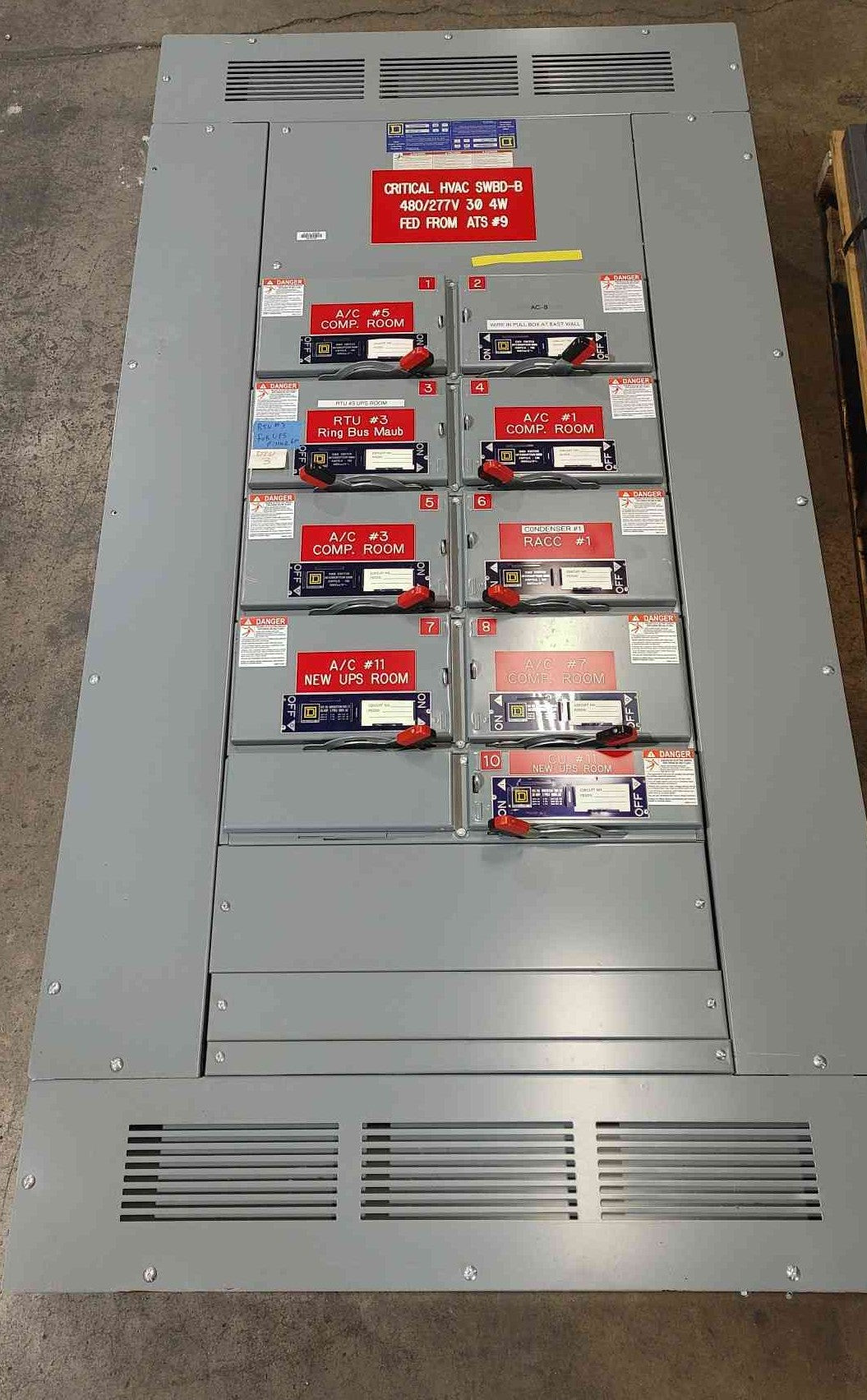 Square D QMB 600A 480Y/277V 3 Phase Switchboard Panelboard Interior QMB363TWRK