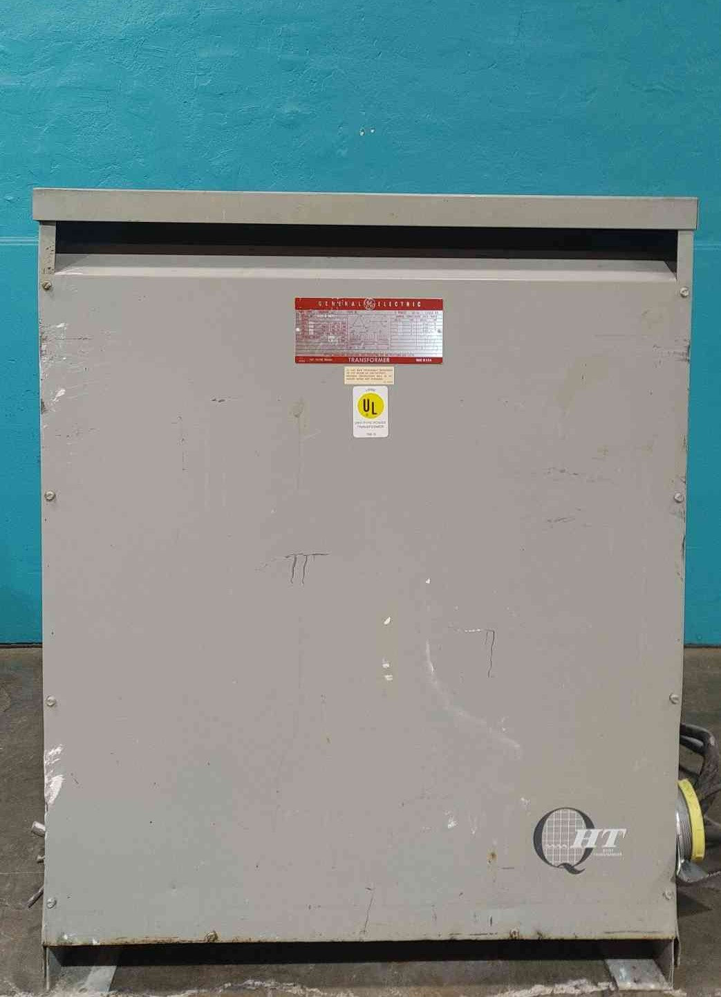 GE 9T23B3877 225 kVA Dry Type Transformer 480V Delta 208Y/120V 3 Phase 1350LBS