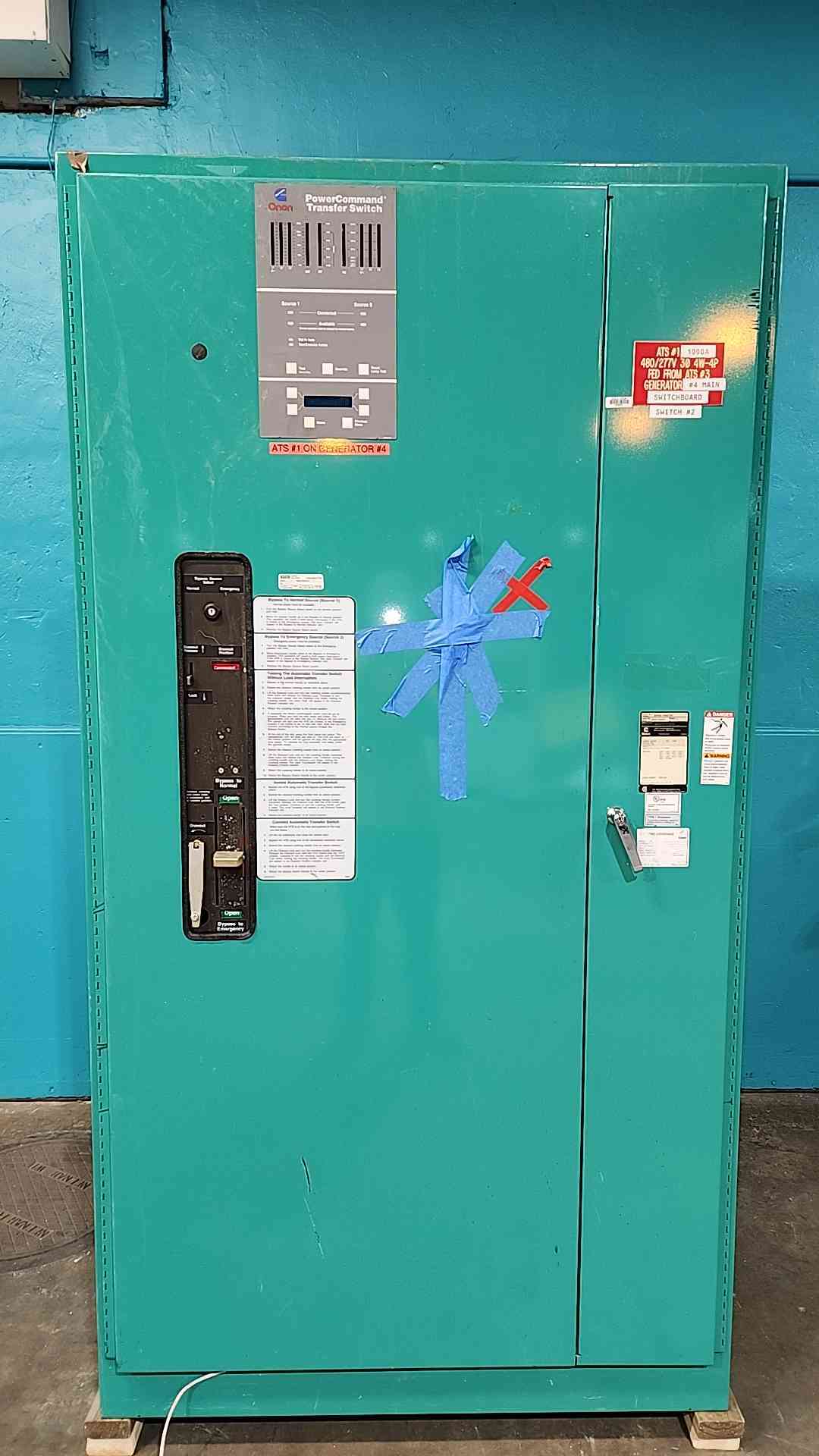 Cummins Onan BTPCD 800 Amp 480V 4 Pole Automatic Transfer Switch ATS Bypass 800A