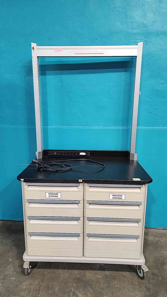 Rolling 43" Lab Desk/Table W/ 8 Drawers (SKU: 115252)