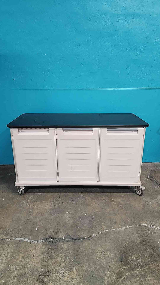 Rolling 63" Table/Desk W/ 3 Doors (SKU: 115257)