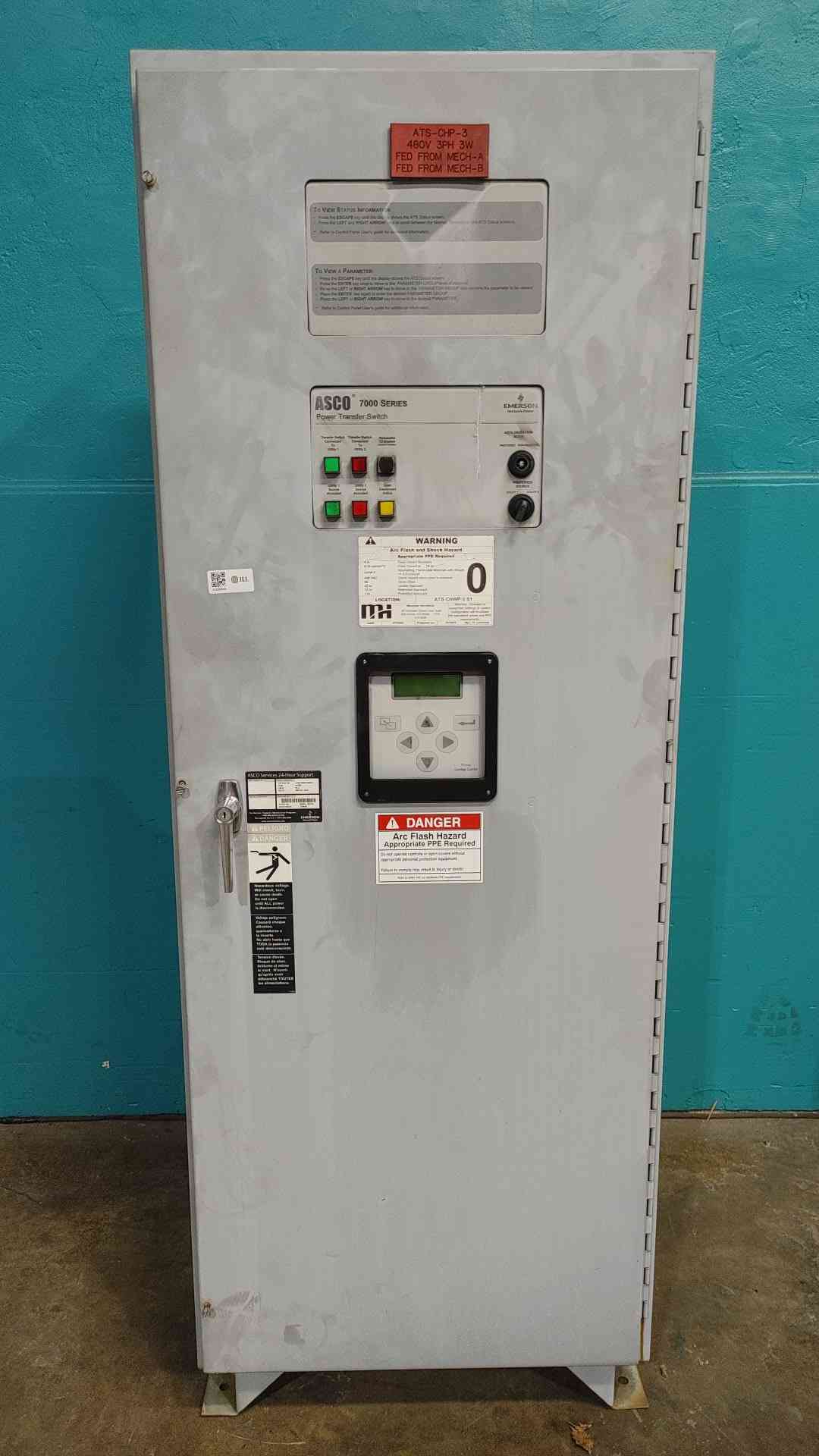 ASCO 7000 Series 85A Automatic Transfer Switch 480V 3Ph ATS J7ADTS030150N5XF