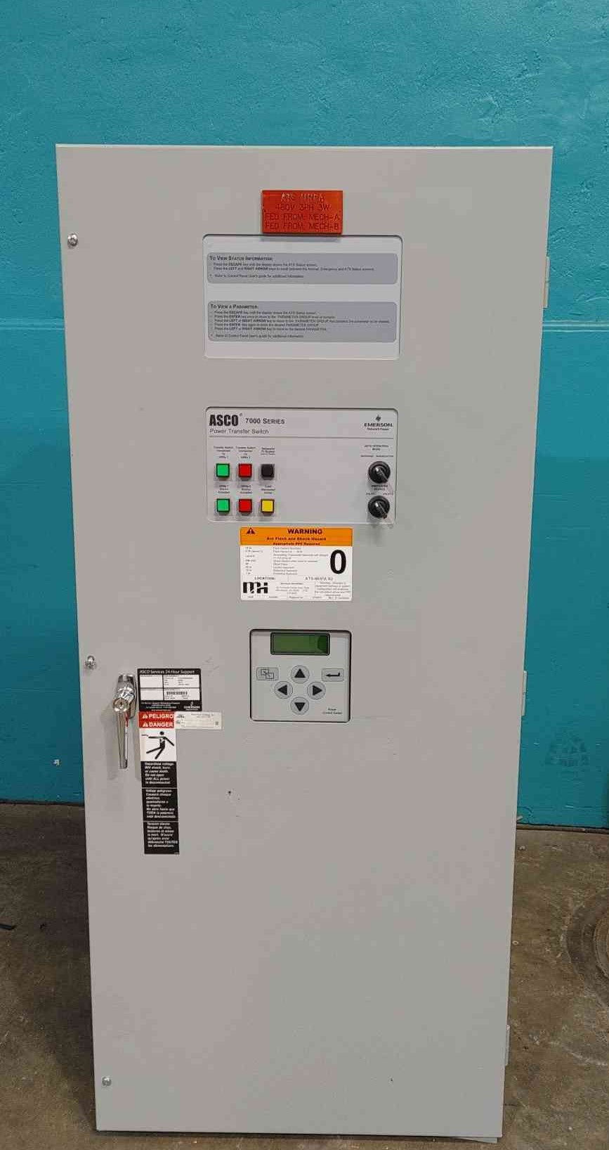 ASCO 7000 Series 200A Automatic Transfer Switch 480V 3Ph ATS J7ADTS030260N5XC