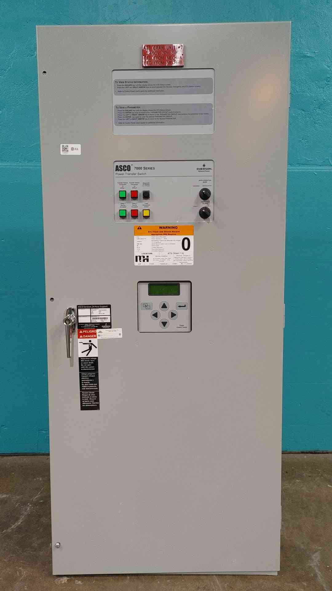 ASCO 7000 Series 115A Automatic Transfer Switch 480V 3Ph  ATS J7ADTS030150N5XC