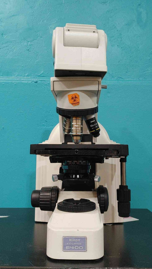 Nikon Eclipse E400 Binocular Laboratory Microscope W CFI Plan Objectives 40x