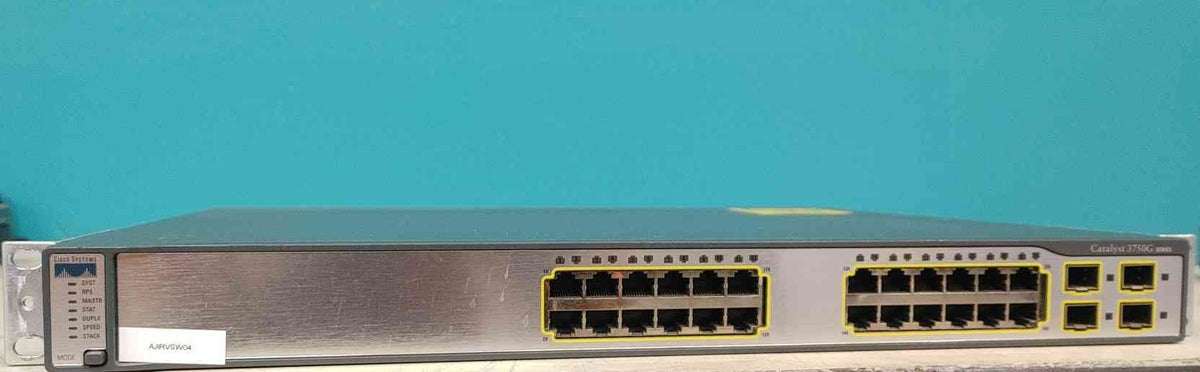 Cisco Catalyst WS-C3750G-24TS-S1U 24-Port Gigabit Layer 3 Switch 4x SFP StackWise
