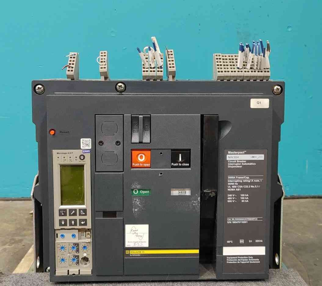 Square D Masterpact NW30H 3000A Circuit Breaker MicroLogic 6.0P ERMS 3000 Amp