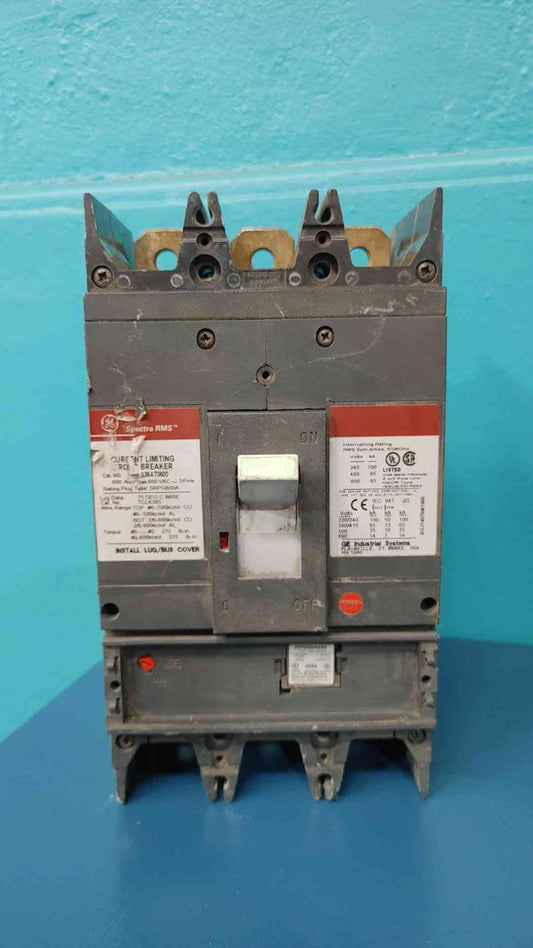 GE SGHA36AT0600 Spectra RMS 600A Frame 600V 3P Breaker w/ 400A Rating Plug SRPG