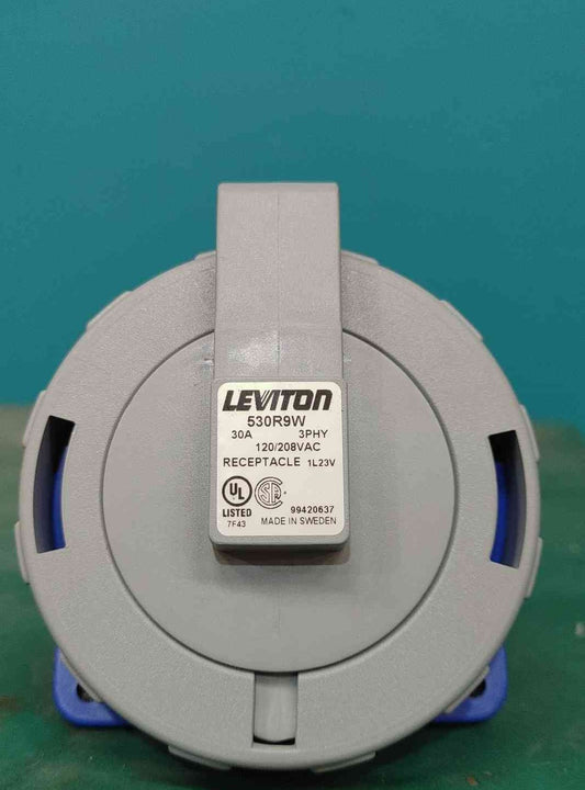 Leviton 530R9W 30A 120/208V 3-Phase 4P 5W Watertight Pin & Sleeve Receptacle IP67