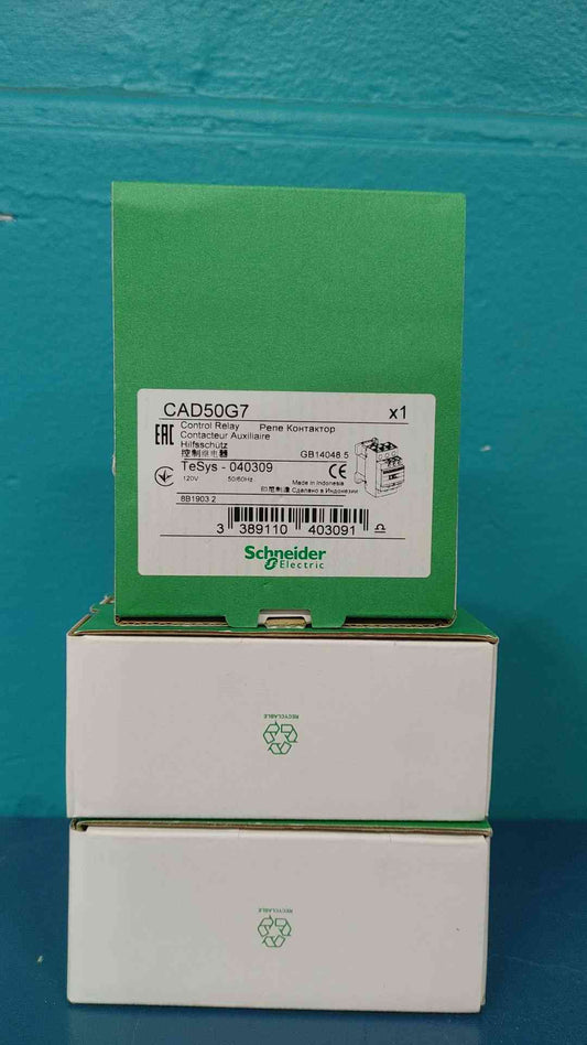Schneider Electric CAD50G7 TeSys Control Relay 120V Coil 5NO 10A 5-Pole NIB CAD50