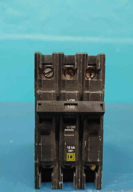 Square D QO3100 100 Amp 3 Pole Plug-On Circuit Breaker 240V 10kA QO 3P 100A 3PH