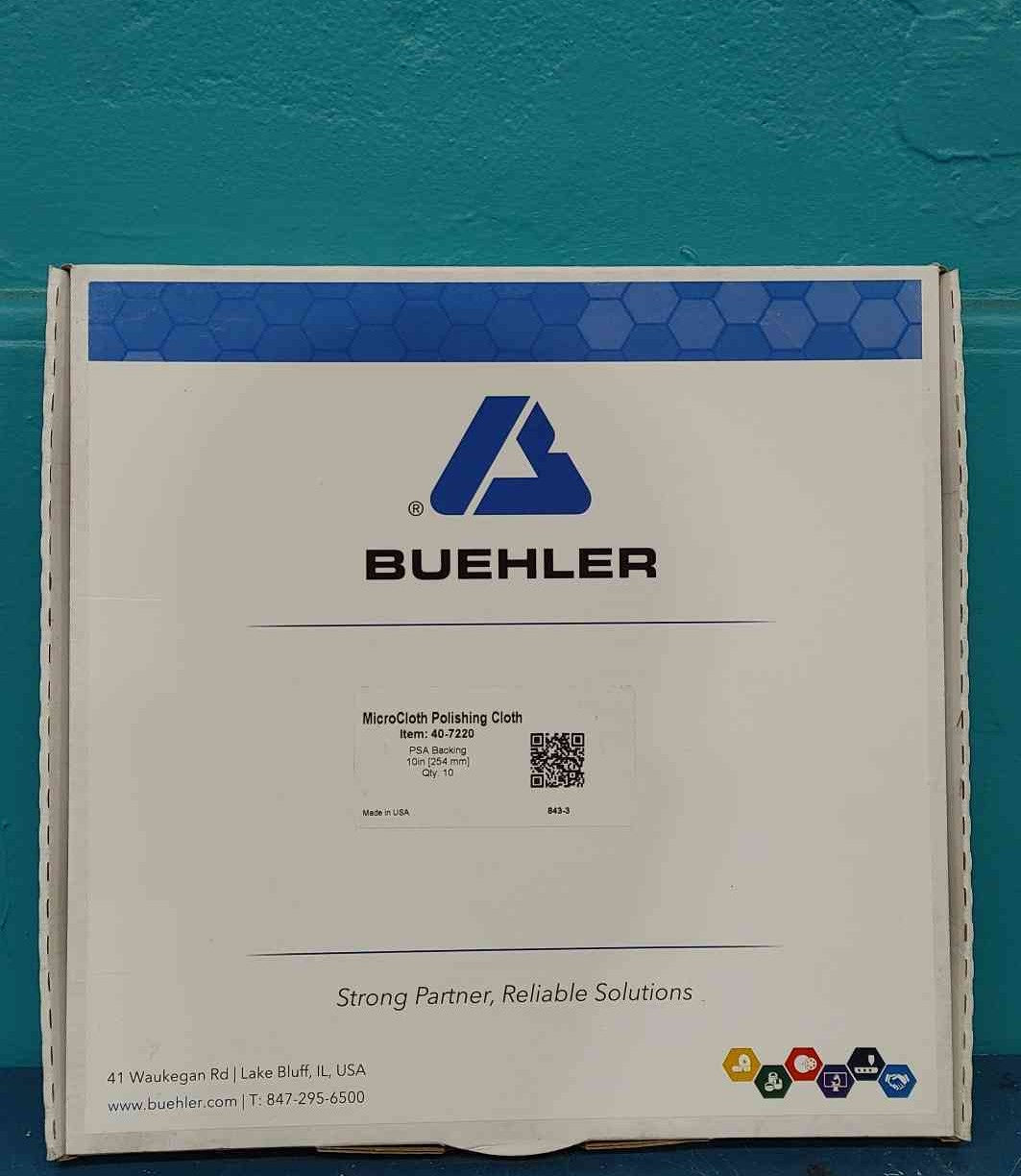 Buehler MicroCloth 10" Polishing Cloths PSA Backing 10 Pk 40-7220 Metallographic