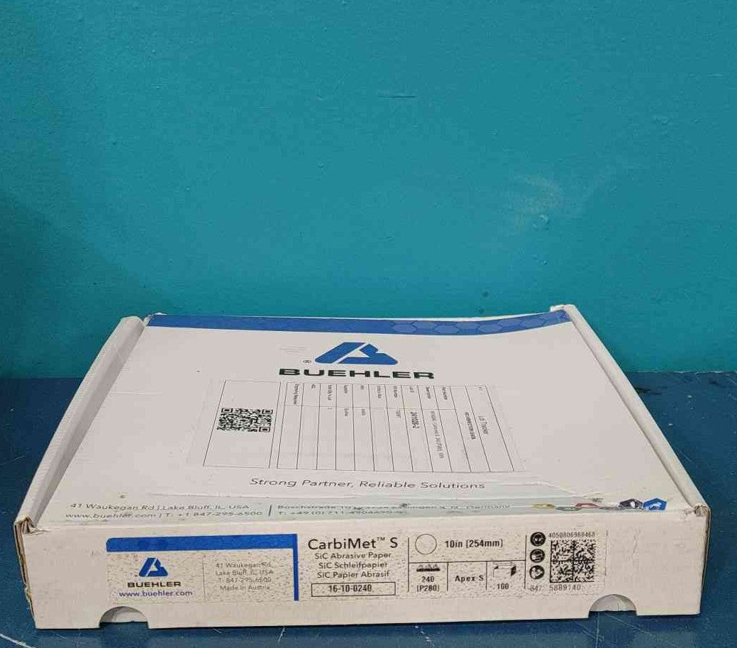 Buehler CarbiMet S 10" Abrasive Grinding Discs 240 Grit P280 16-10-0240 SiC 10in