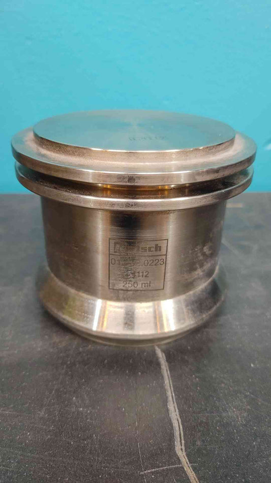 Retsch 250 ml Hardened Steel Grinding Jar 01.462.0223 1.4112 Planetary Ball Mill
