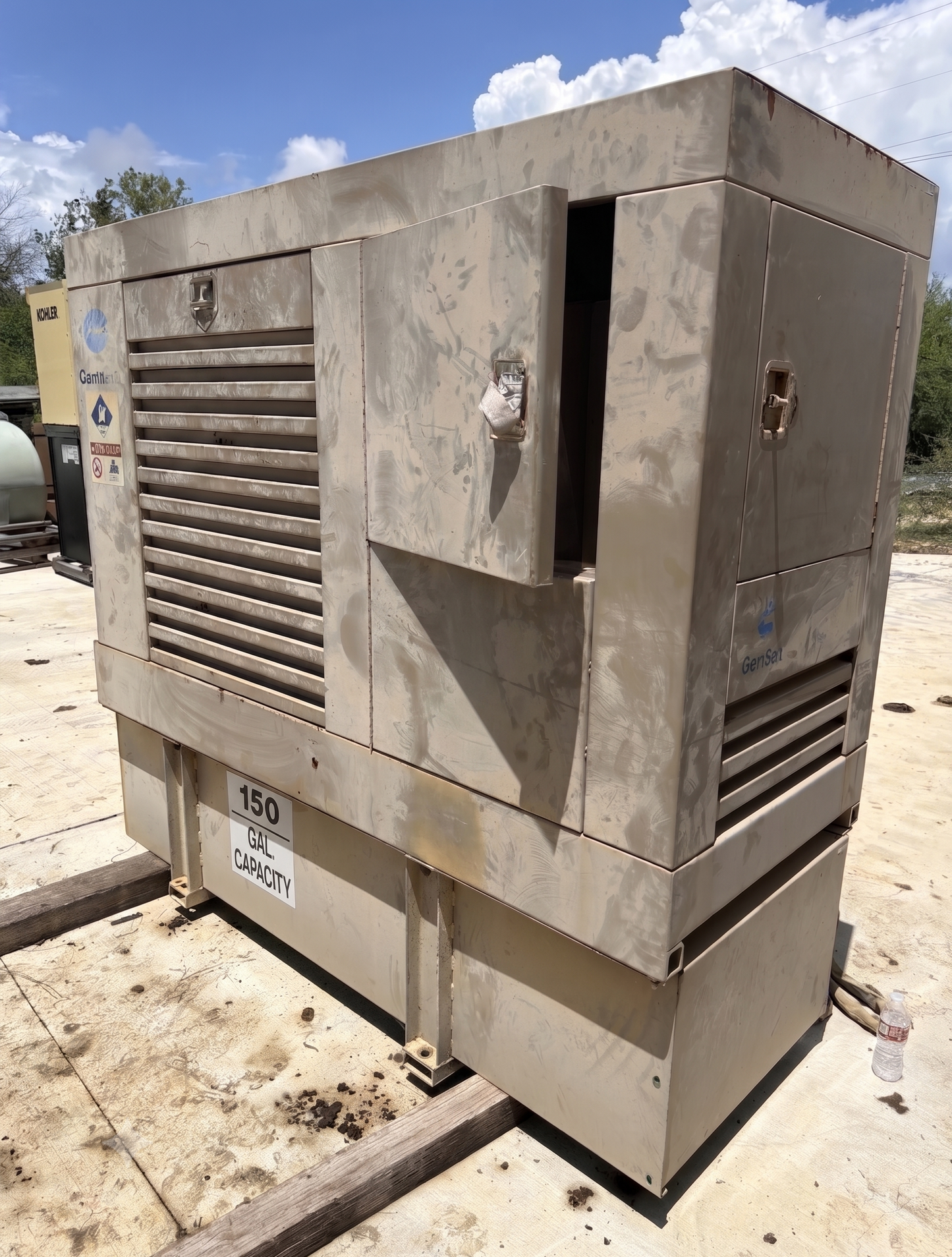 Cummins Onan 50kW Diesel Generator 50DGCA 4BT 3.9L Enclosed 150 Gal Tank 983 Hrs