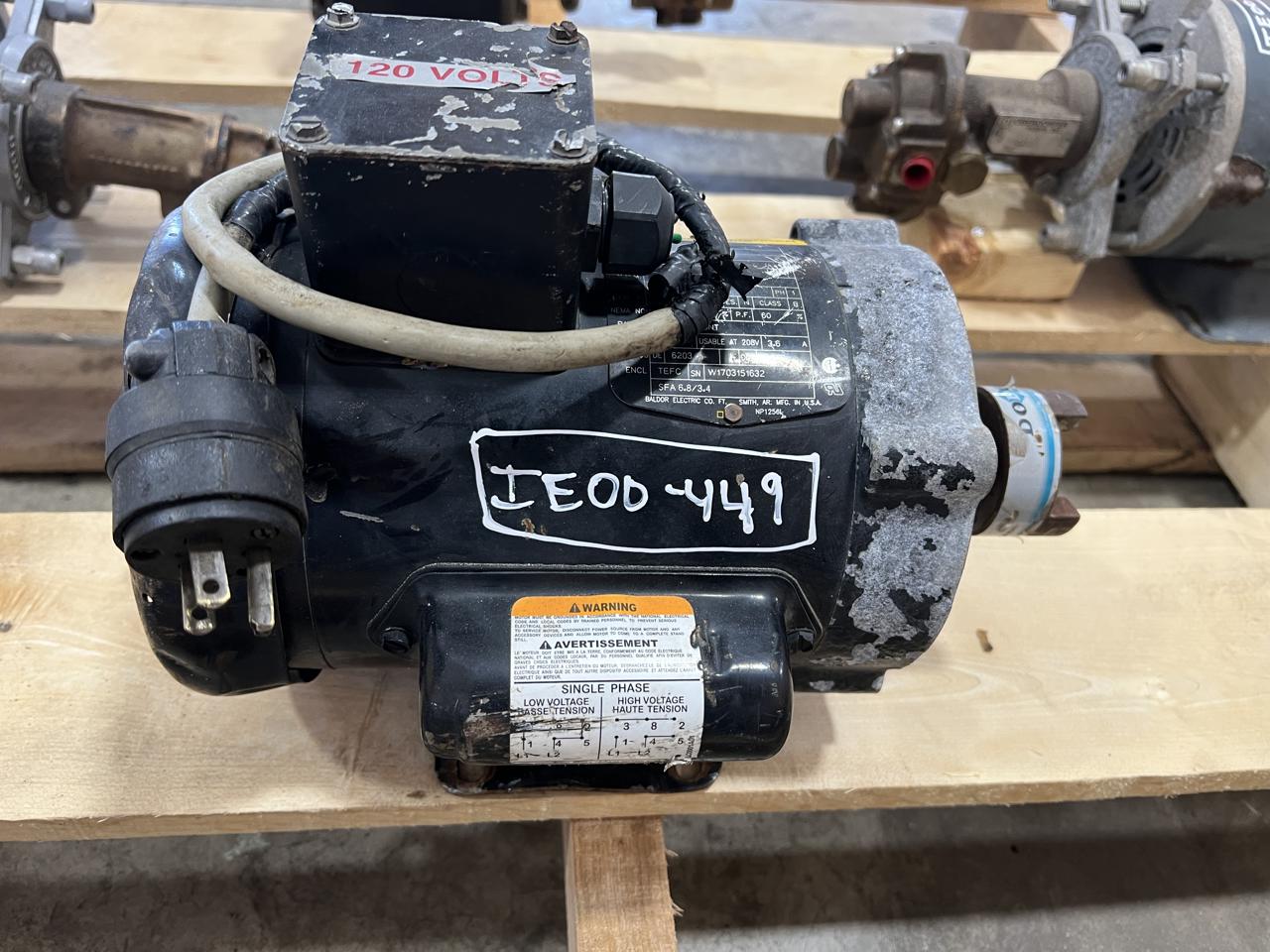 1/3 HP AC Electric Motor, 60 Hz, 120/230 Volts