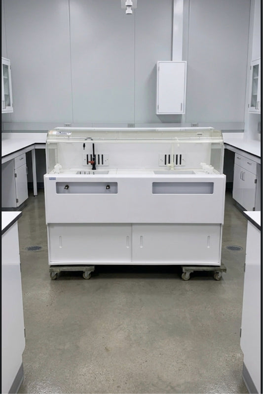 Terra Universal 72" Polypropylene Dual Lab Sink & Workstation - Cleanroom Rated