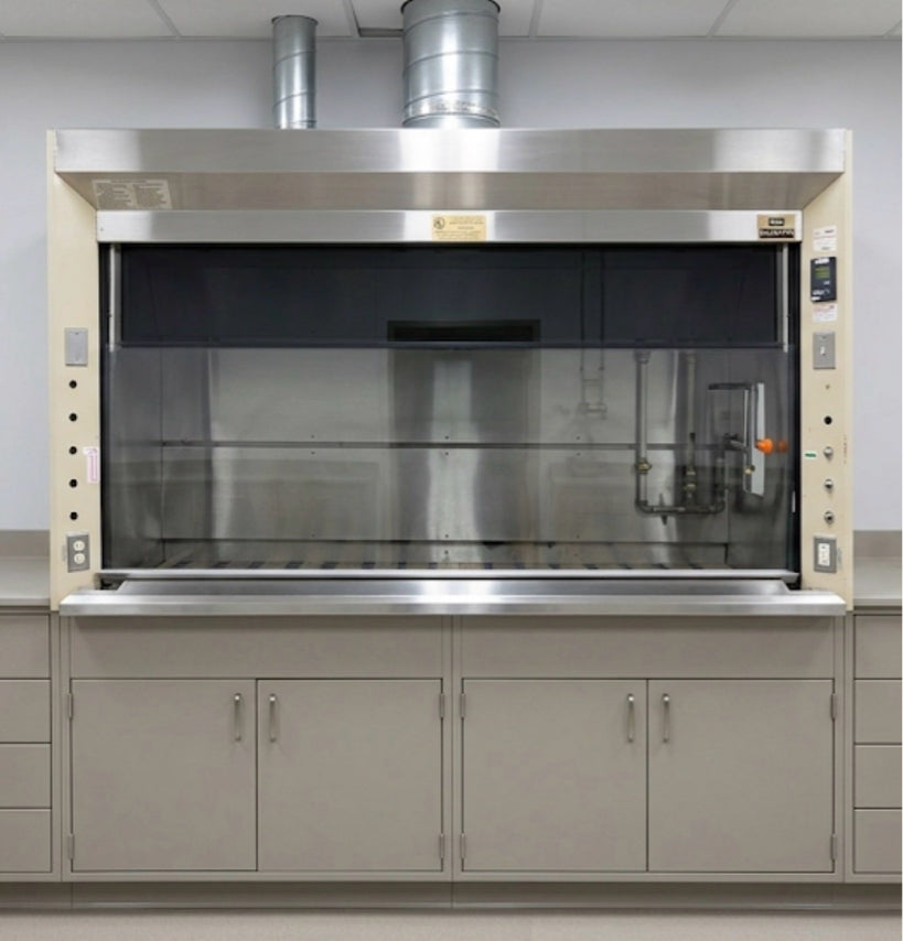8' Jamestown Isolator Ducted Chemical Fume Hood Stainless Interior & Frame (SKU: 106888)