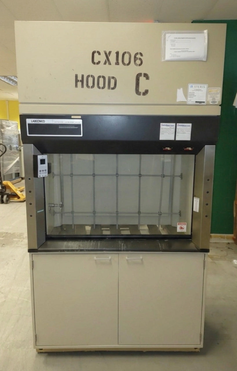 4' Labconco Protector Ducted Chemical Fume Hood Mounting Bars & Flow Meter (109284)