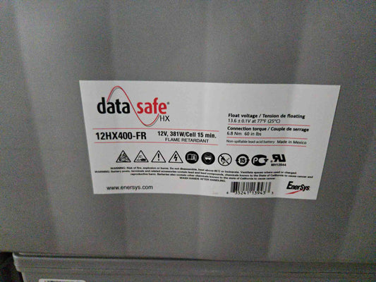 100AH Data Safe 12HX400-fr 12v 381W/Cell '19 Lead Acid Battery