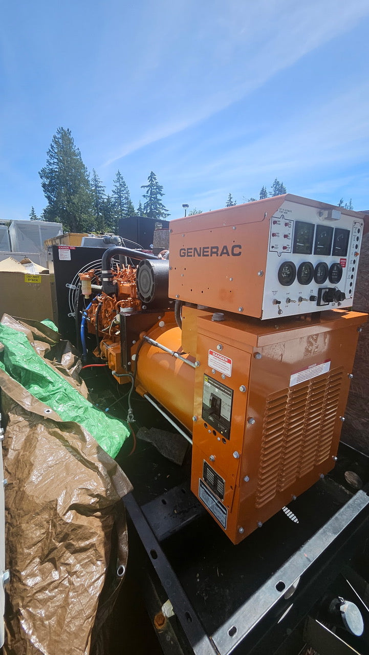 Generac 50kW Standby Diesel Generator 120/240V Open Skid Power Plant 93A05499S