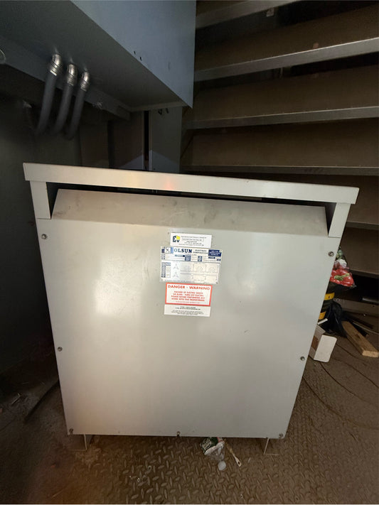 30KVA Olsun Dry Type Transformer AA 3PH 23779-A S-79296 4160v x 480v