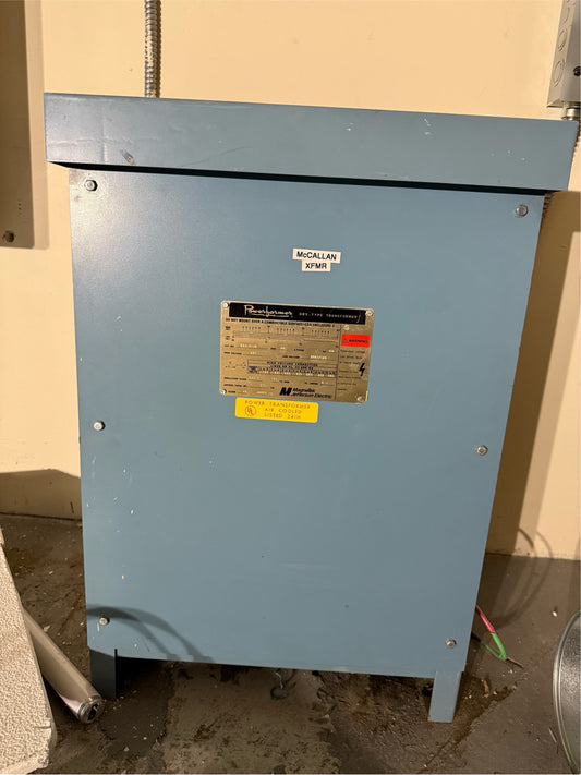 30KVA Powerformer Transformer 223-3194 3ph 480V x 208Y/120V (SKU: 110474)