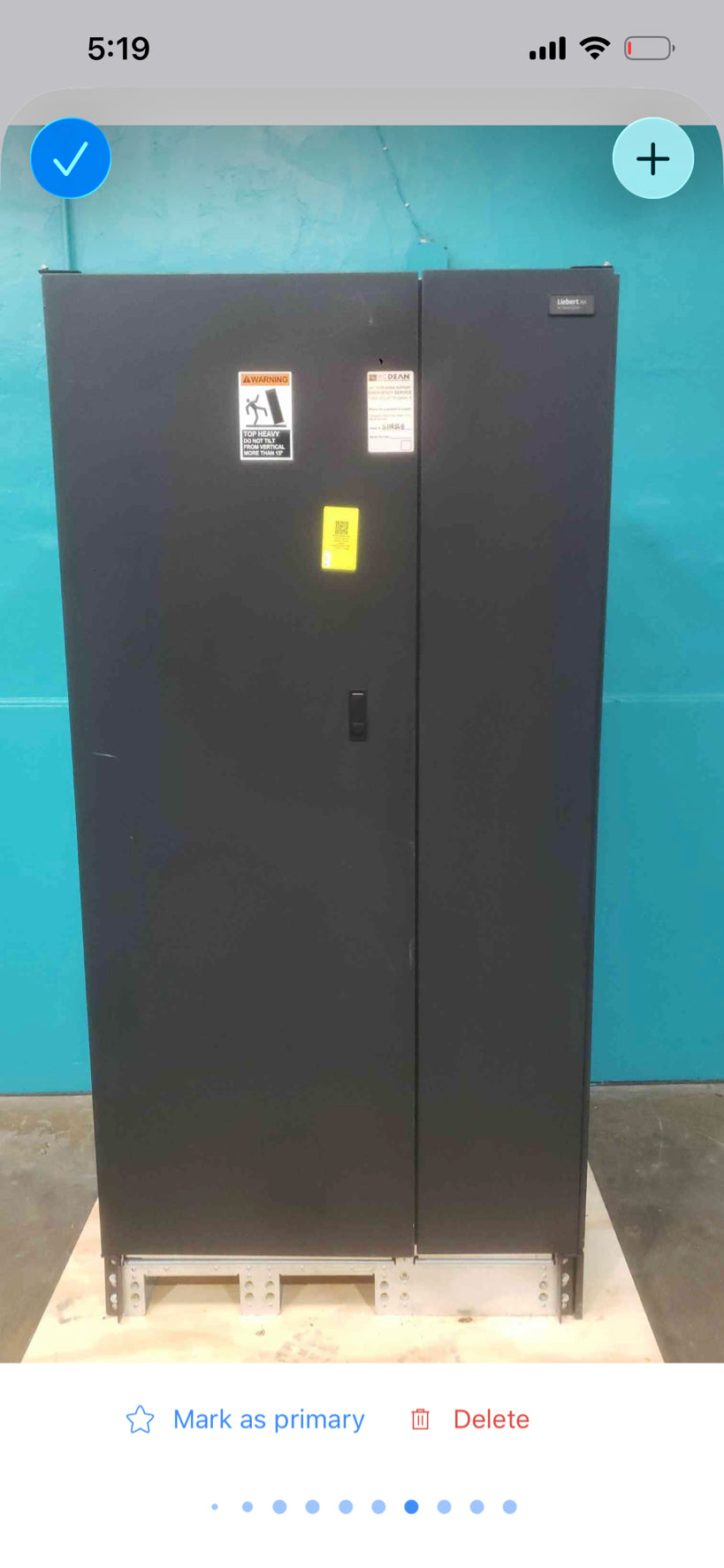 Liebert 384-576VDC Battery Cabinet/ Control Cabinet 38SA400AAAVA685 '15 (SKU: 112968)