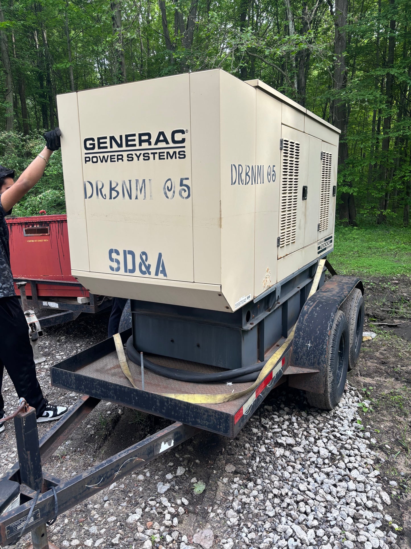 Generac 50kW Diesel Generator Daewoo SD050 1/3PH 292Hrs w/ Trailer TESTED w/ VIDEO