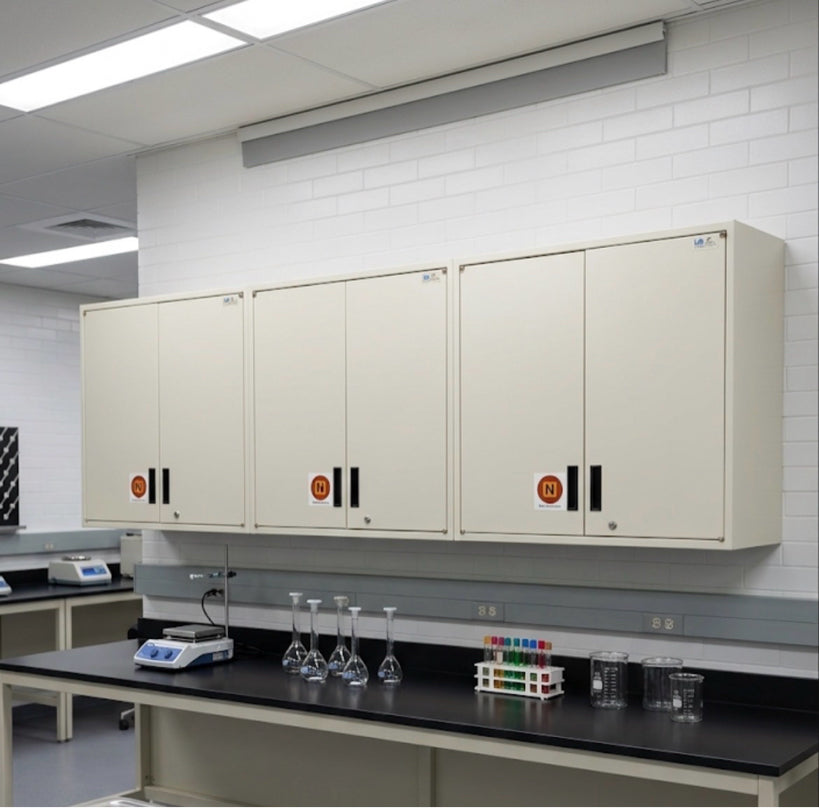 Labcrafters 3' Metal Wall-Mount Lab Cabinet Double Swinging Door