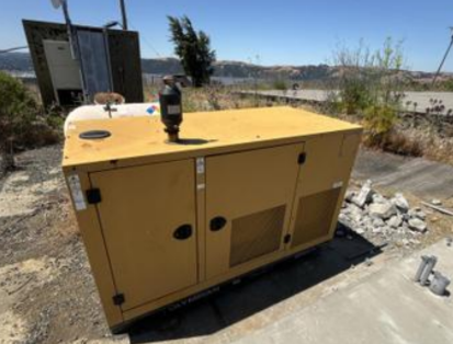AS IS 45KW 240/120 188A 1PH Olympian Caterpillar G45F3S NG/LP Generator '07 177 Hrs. (SKU: 111132)