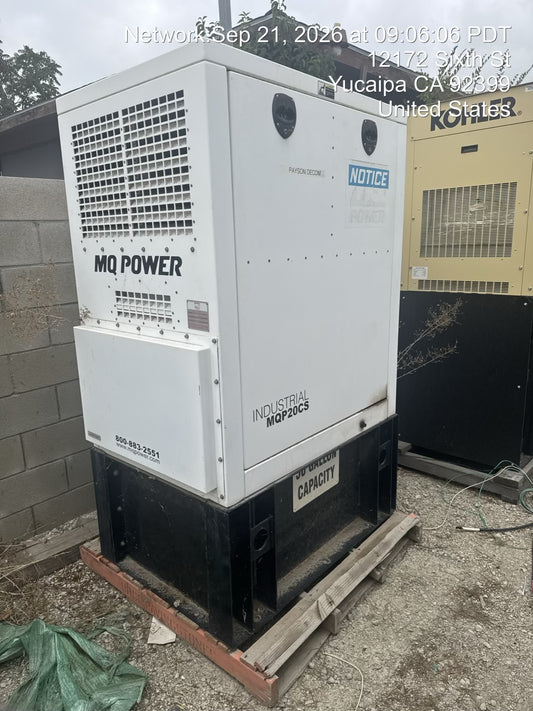 MQ Power MQP20CS 20 kW Industrial Diesel Generator Isuzu Enclosed Base Fuel Tank