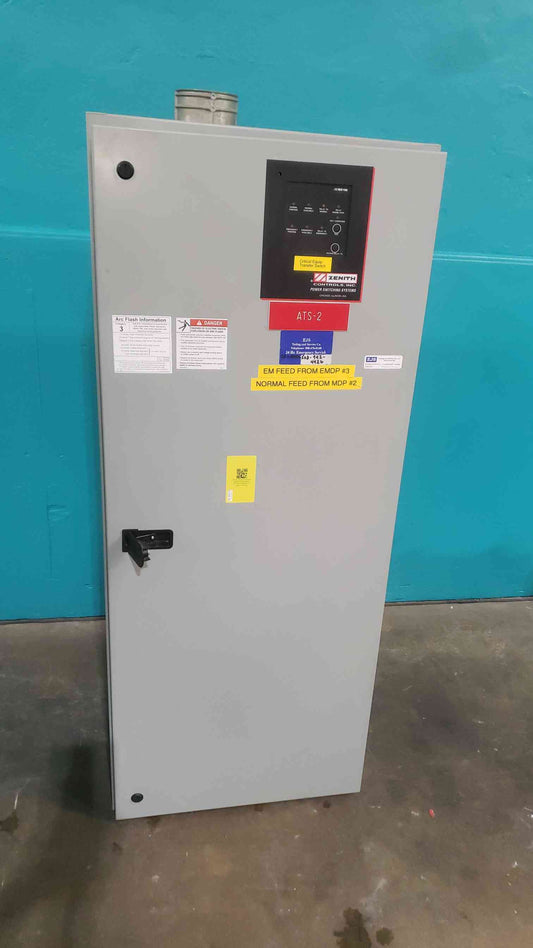 GE Zenith ZTG Series 400A 480V 3PH Automatic Transfer Switch ATS ZTGK40EC-7 (SKU: 112947)