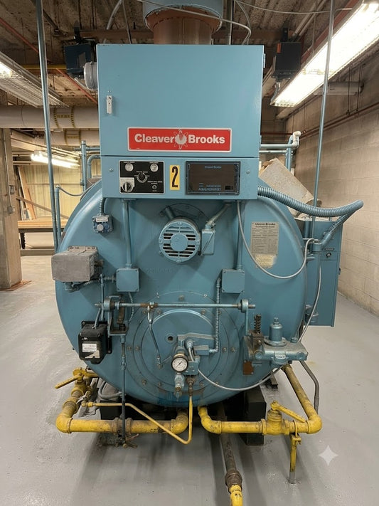Cleaver Brooks CB200-70 Packaged Boiler 70 HP 125 PSI Dual Fuel Gas Oil 2.9M BTU