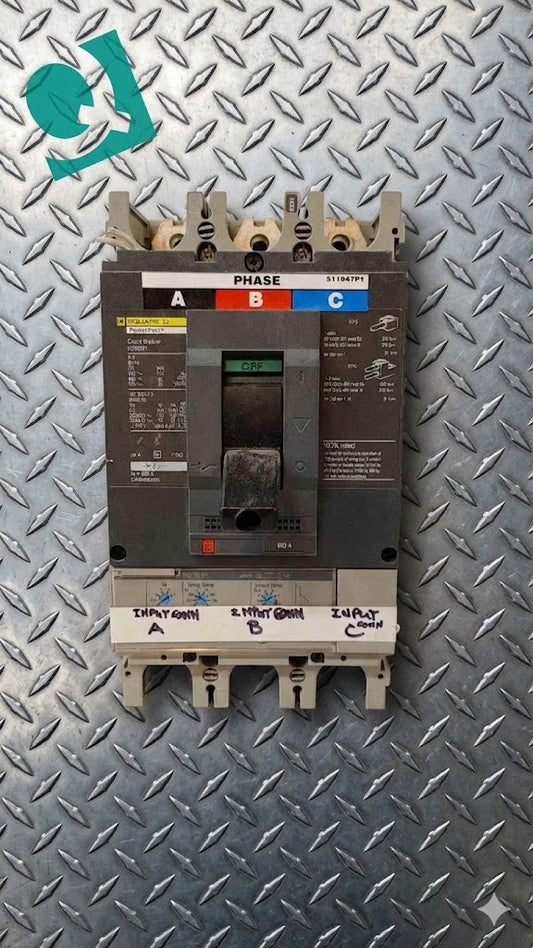 Square D PowerPact 400A 3 Pole Circuit Breaker 25KA 600V 527999P1(104738)