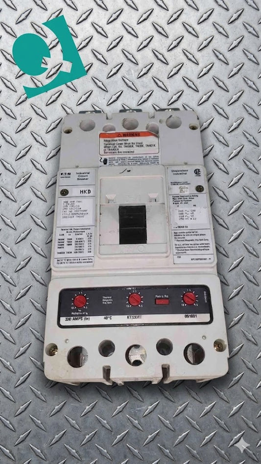 Eaton Cutler Hammer HKD3400F 3 Pole 400A Frame KT3350T 350A Trip Breaker HKD 65k (SKU: 113389)