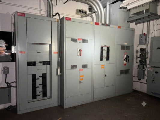 GE AV-Line Switchboard Lineup 2000A 1600A 480Y/277V 3 Phase 4 Wire Distribution