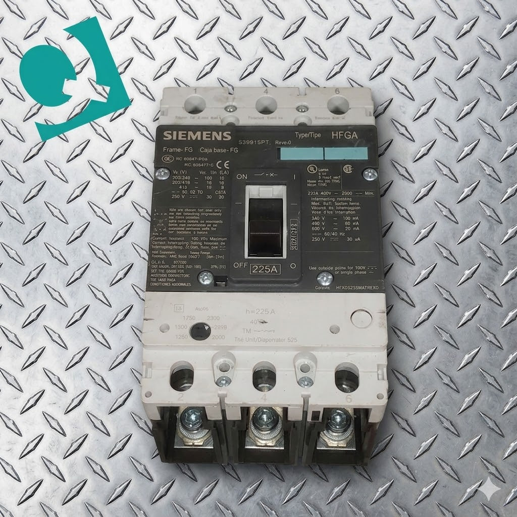 Siemens FG 225A 240VAC 3 Pole Breaker HFX3B225MA2REX6 HFGA (SKU: 112241)