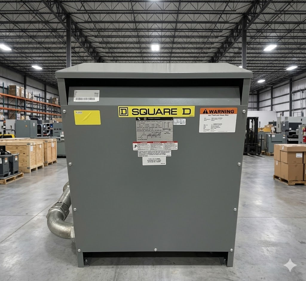 Square D Sorgel 75kVA Transformer 480V to 208Y/120V 3 Phase EE75T3HCU Dry Type