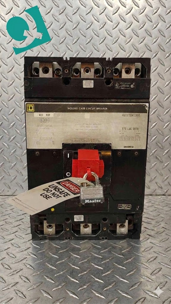 Square D 400A 3 Pole Circuit Breaker 600VAC 250VDC MHL36400(104835)