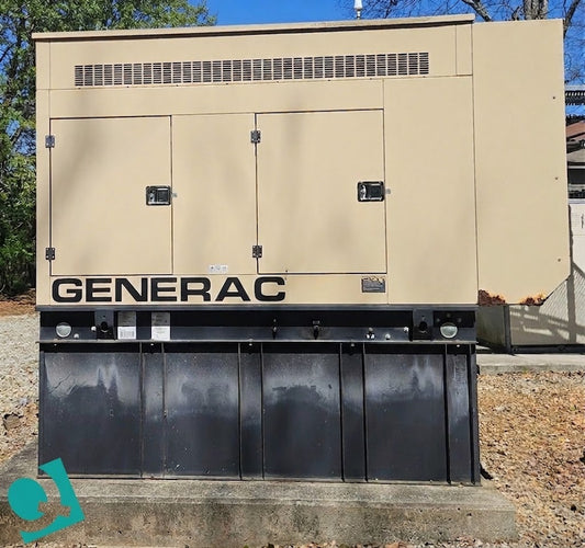 Generac 60kW Standby Diesel Generator 120/240V Single Phase 0053677 210 Gal Tank