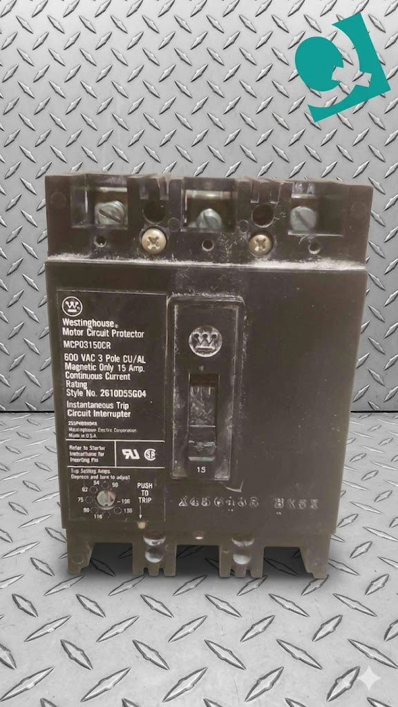 Westinghouse 15A 600VAC 3 Pole Breaker MCP03150CR (SKU: 110202)