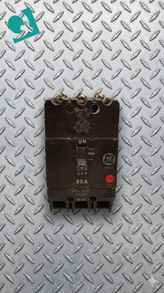 General Electric 3 Pole Circuit Breaker 90A 480/277VAC M-1070