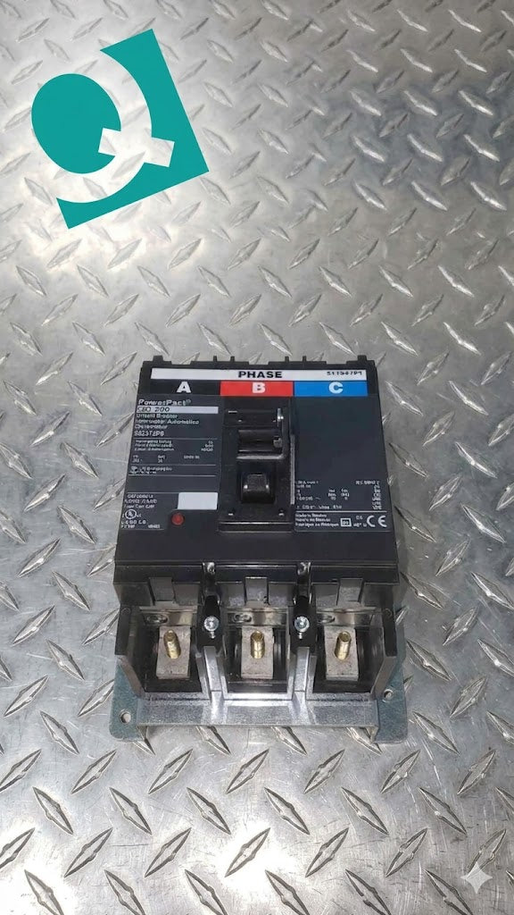 Square D QDF32200TS PowerPact QD 200A 3-Pole 240V I-Line Circuit Breaker(SKU: 113118)