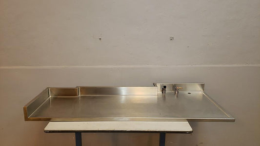 6' Stainless Steel Top w/ fixtures & backsplash(S6LLST10119)