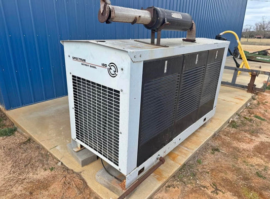 100KW Spectrum Detroit Diesel 1&3PH Nat Gas LP Generator 466hrs TESTED