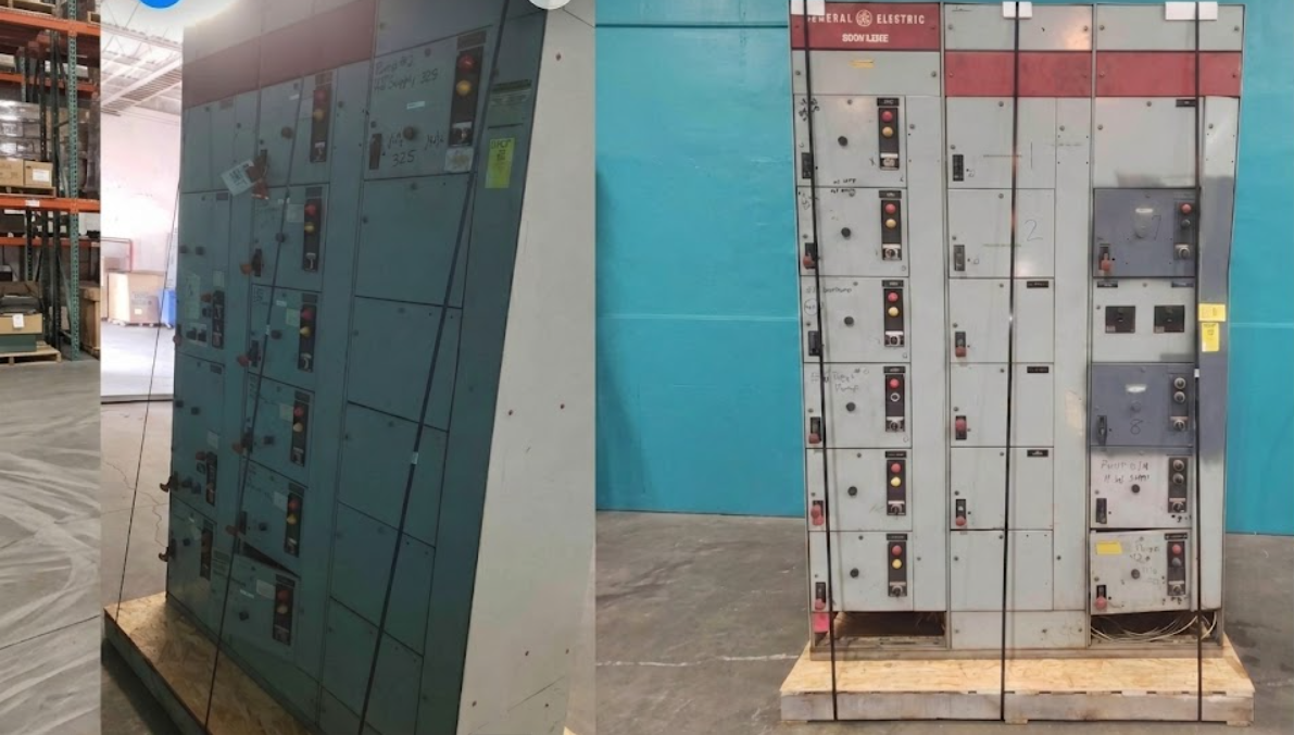 GE 8000 Line Motor Control MCC 3 Section Double Sided 26 Buckets Front & Back (SKU: 111435)