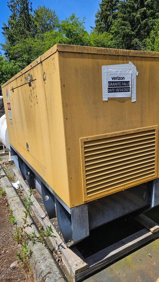 CAT Olympian 50kW Diesel Standby Generator 120/240V Single Phase D50P3S Enclosed