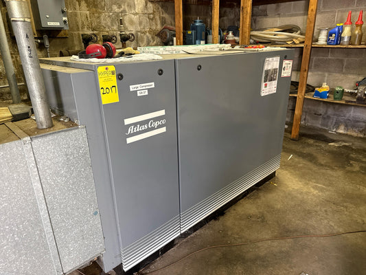 50HP Atlas Copco GA37 Rotary Screw Air Compressor 37 kW 16154 Hrs